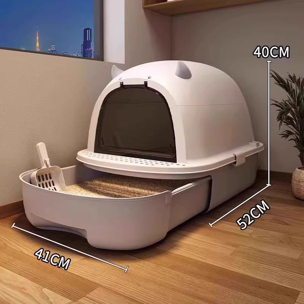 Odor-Proof Fully Enclosed Toilet Extra Large Anti-Splash Cat Litter Box Deodorizing_voghion.com