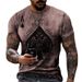 Maglietta a maniche corte da uomo con carte da gioco, nuova maglietta casual da strada personalizzata_voghion.com