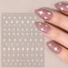 Schwarzer 3D-Sier- und weißer Stern-Nagelaufkleber, Sonnenstern, selbstklebender Nagelkunst-Slider-Aufkleber, Folie, DIY, handgefertigter Nagel_voghion.com