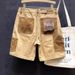 Men's Clothing Summer patchwork contrast color workwear denim shorts one piece drop shipping_voghion.com
