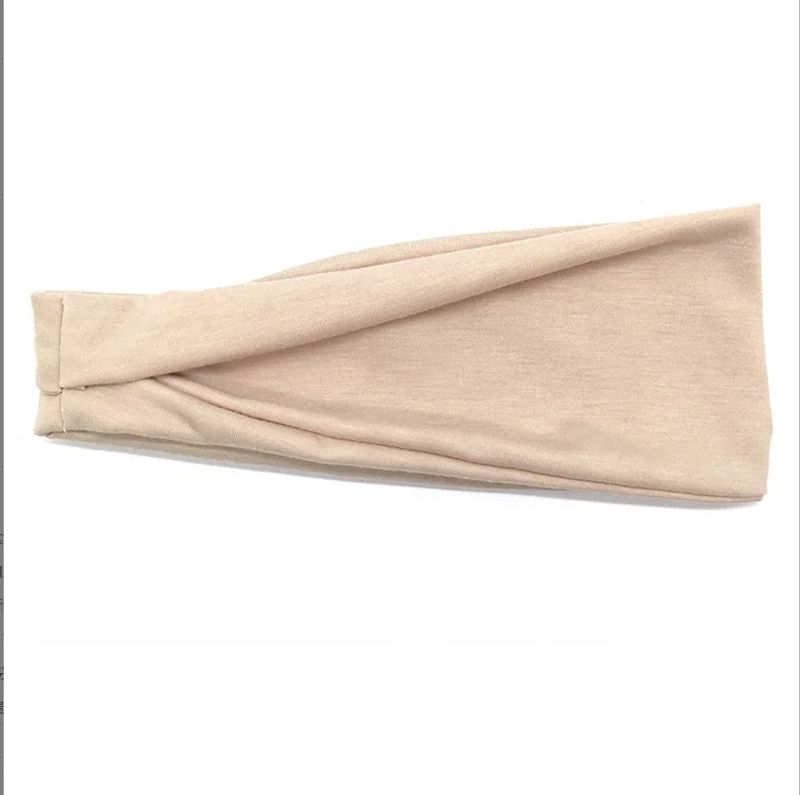 Women Headband Solid Color Twist Cotton Wide Turban Twisted Knotted Headwrap Girls Hairband Fashion Hair Accessories Scrunchies_voghion.com