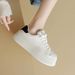 Cameido Women's Lightweight Thick - Soled Biscuit - Style White Sneakers: Casual, Versatile Thick - Soled Skate Shoes_voghion.com