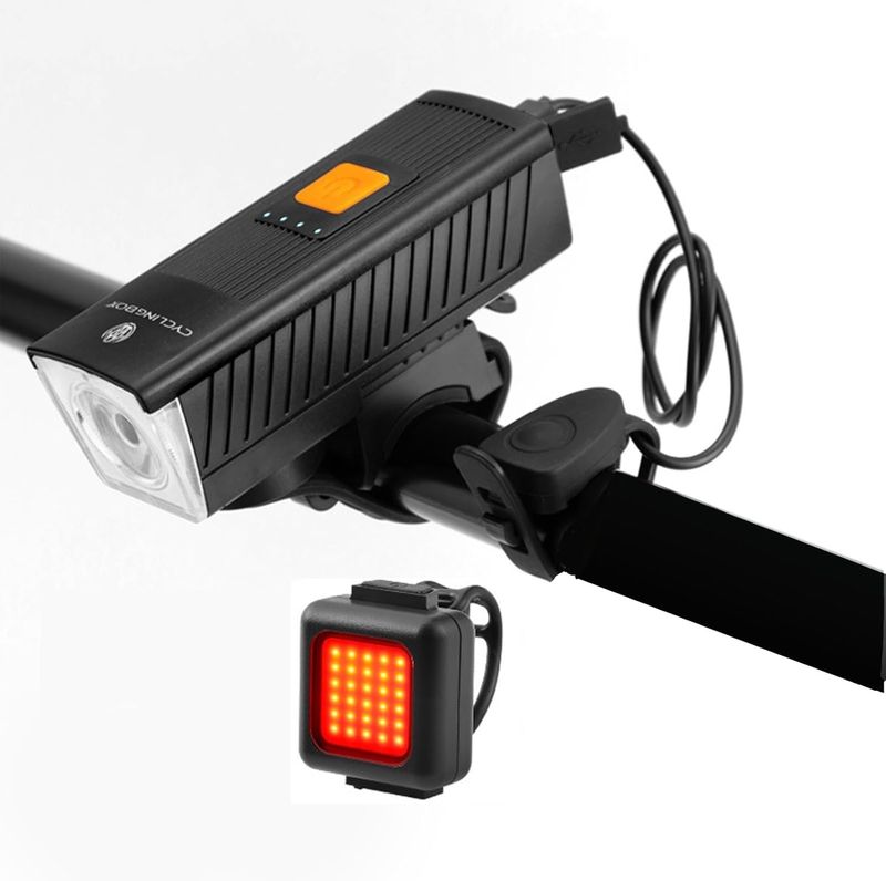 Bicycle Lights For Adults, 1200mAh Rechargeable Bike Light, With Headlight And Tail Light For Road Bike,Suit For Mountain Bike And Scooter_voghion.com
