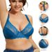 Women's Intimates Large Size Bra Adjustment Type Large Breast Gathering Underwire Lace Women's Underwear_voghion.com