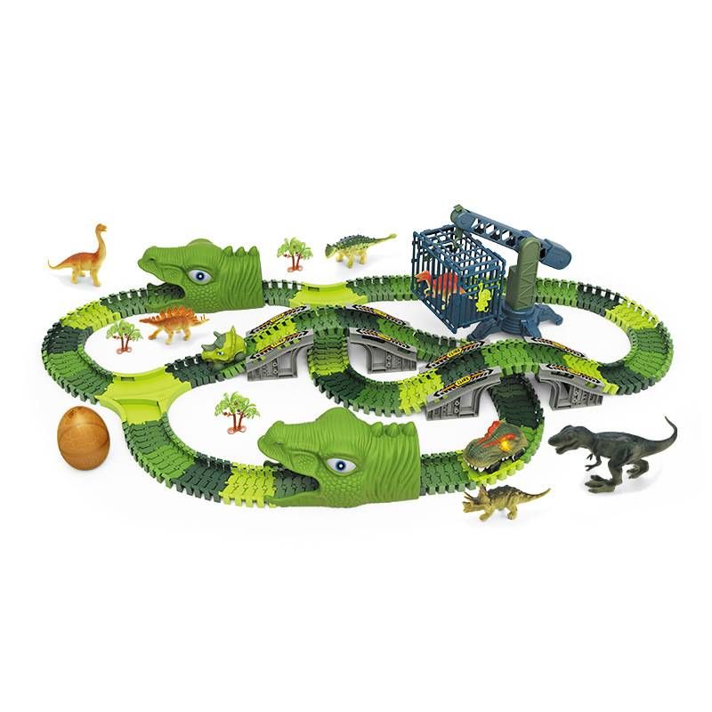 Sınır Ötesi Kendin Yap Serbestçe Birleştirilebilir Roller Coaster, Monte Edilebilir Elektrikli Dinozor Rayı ve Tren Rayı – Çocuk Oyuncakları_voghion.com