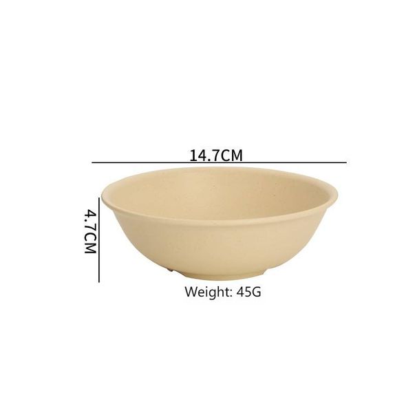 Eco-Friendly Wheat Straw Bowls Set - Durable, Unbreakable, Microwave-Safe, Modern Minimalist Design For Adults & Kids - Assorted Colors & Sizes_voghion.com