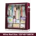 Foldable Closet Organizer With Reinforced Steel Frame, 3-Tier Storage Wardrobe For Bedroom/Dormitory, Dustproof & Space-Saving_voghion.com