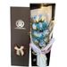 Elegante Geschenkbox mit konservierten Blumen für Haus & Garten – Perfekt für Muttertag, Geburtstag, Lehrergeschenke – Mischung aus roten/rosa Rosen und Veilchen, blau mattiert_voghion.com