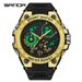 Men's Sport Watch With Dual Display, Alarm, Waterproof, LED Backlight, Stopwatch, And Day/Date Function - Stylish Round Dial For Active Lifestyles_voghion.com