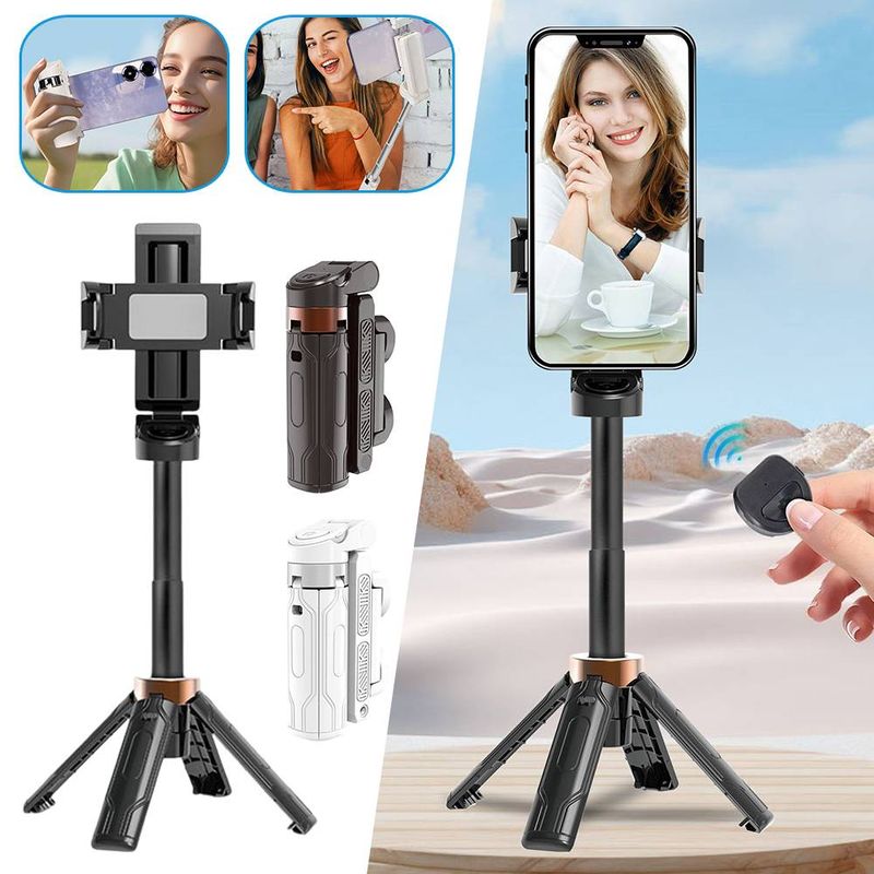 Mini Phone Selfie Stick, Bluetooth Handle Assistant, Portable Multi-functional Live Shooting Stand_voghion.com
