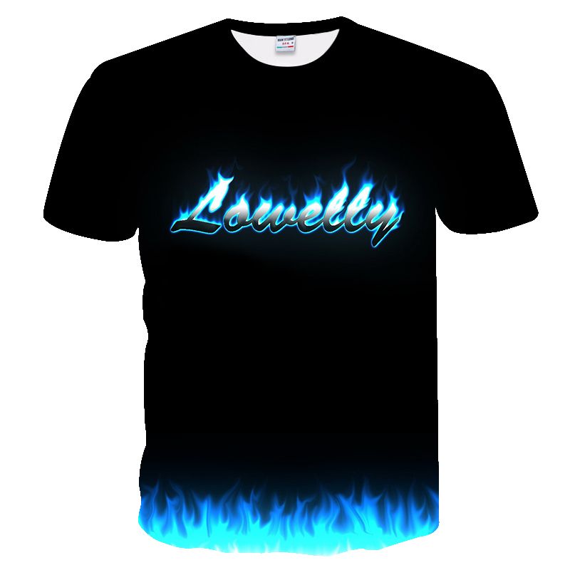 T-shirt manches courtes col ras du cou pour homme, haut surdimensionné, style de rue, imprimé en 3D, à la mode, été 2023_voghion.com