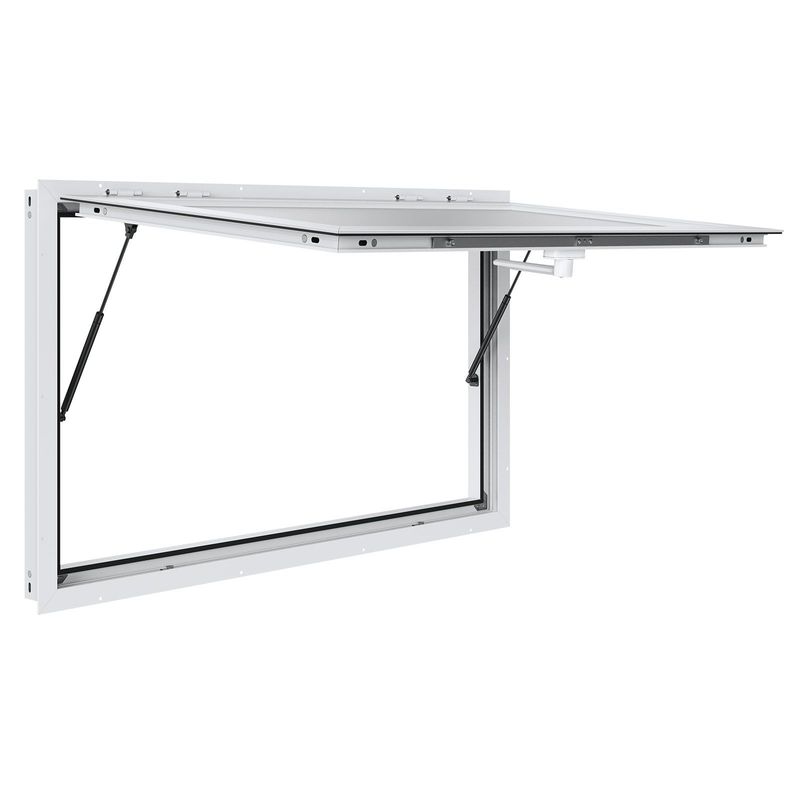 VEVOR Concession Window 60"x36", Aluminum Alloy Food Truck Service Window With Awning Door & Drag Hook, Up To 85 Degrees Stand Serving Window For Food Trucks Concession Trailers, Glass Not Included_voghion.com