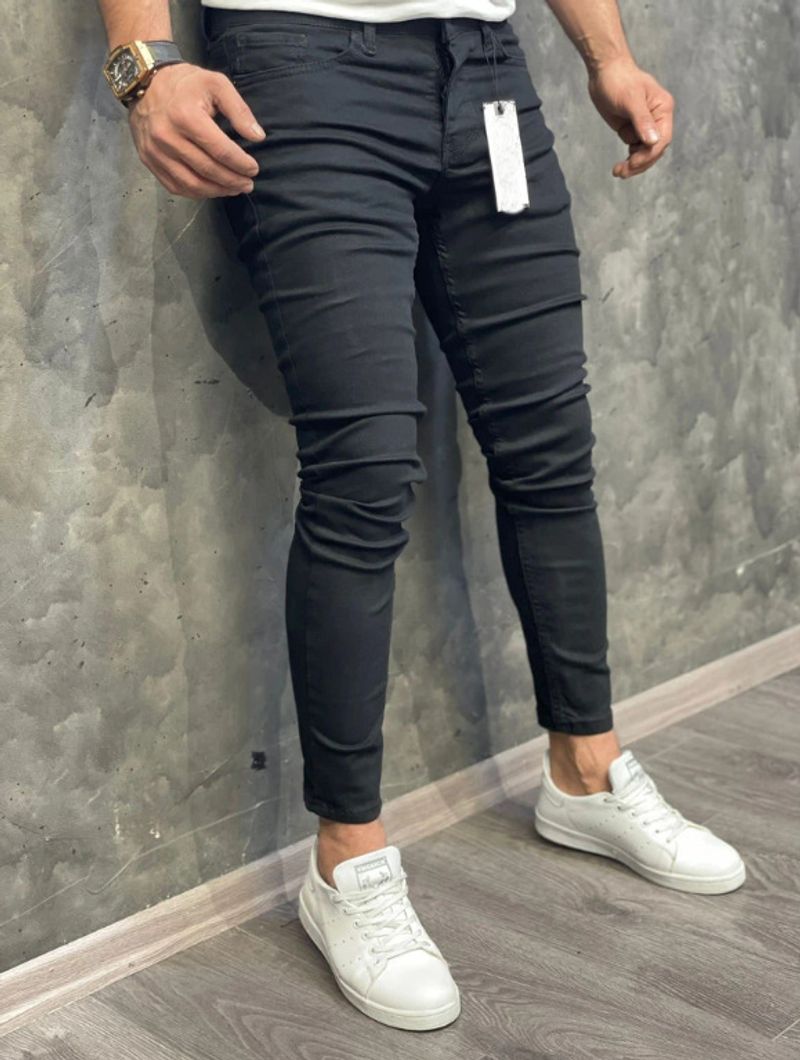 Men's stretch skinny pencil jeans_voghion.com