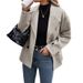"Oversized Wool-Like Blazer – Double-Breasted Casual Jacket (Light Gray, S-XXL)"_voghion.com