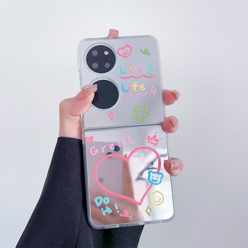syct Mirror English Star Suitable For Huawei P50 Folding Screen Phone Case Pocket 2 Protective Cover_voghion.com