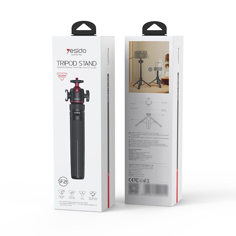 Extendable Phone Tripod Stand With 360° Ball Head – Compact Selfie Stick For Travel, Vlogging & Stable Hands-Free Recording_voghion.com