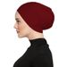 Turban en coton mercerisé pour femme, nouveau style, bonnet musulman, cache-cheveux, élastique_voghion.com