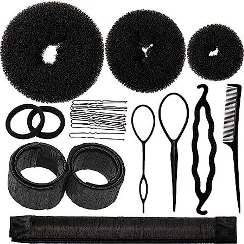 Set di bigodini per capelli, set di strumenti per lo styling dei capelli, strumento per fare chignon a spirale, acconciatura per ragazze e donne_voghion.com