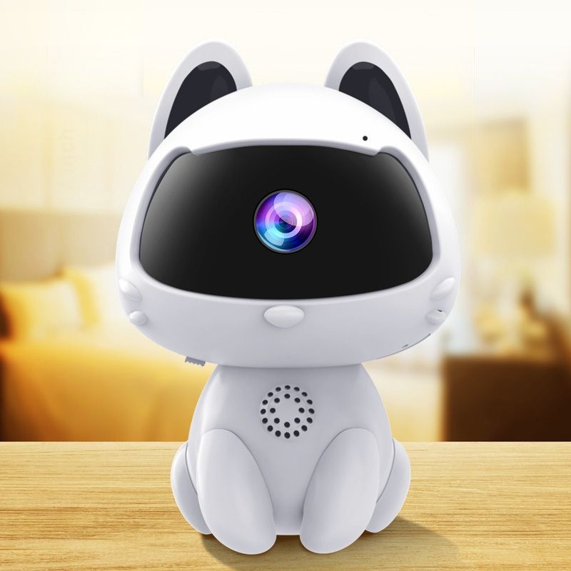K9 Cute Pets Smart Home Camera, Support Night Vision Two-way Voice & Motion Detection (White)_voghion.com