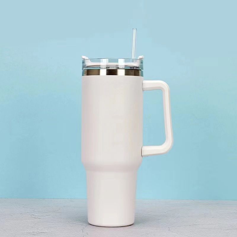 Unisex automobilinis puodelis didelės talpos ledo puodelis nerūdijančio plieno šiaudų izoliacijos puodelis patogi rankena_voghion.com