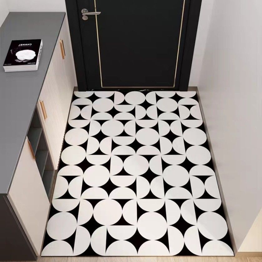 Mājas mēbeles Vienkāršs, mazgājams ieejas durvju paklājiņš, netīrumiem izturīgs ādas griešanas ieejas durvju neslīdošas kājas lieveņa mājas ūdensizturīgs_voghion.com