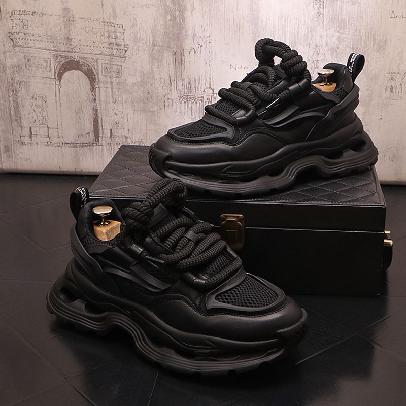 Breathable new summer men's thick-soled fashionable dad shoes, versatile trendy sports and casual shoes, personalized men's shoes_voghion.com