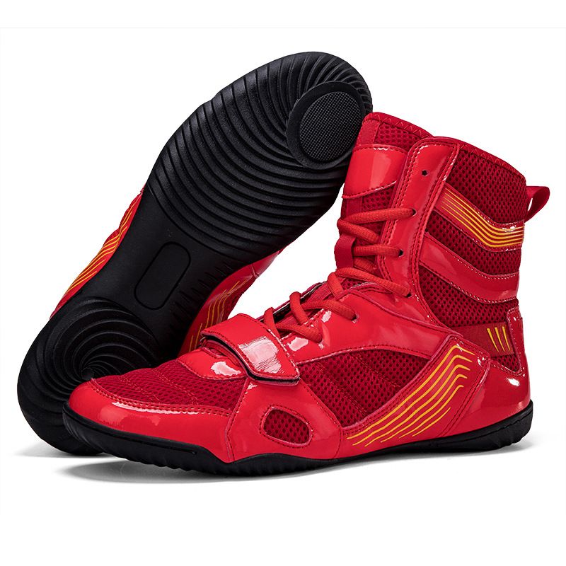 Combat Training Sneakers High Top Wrestling Martial Arts Competition Sanda Men's Shoes Boxing Women's Shoes_voghion.com