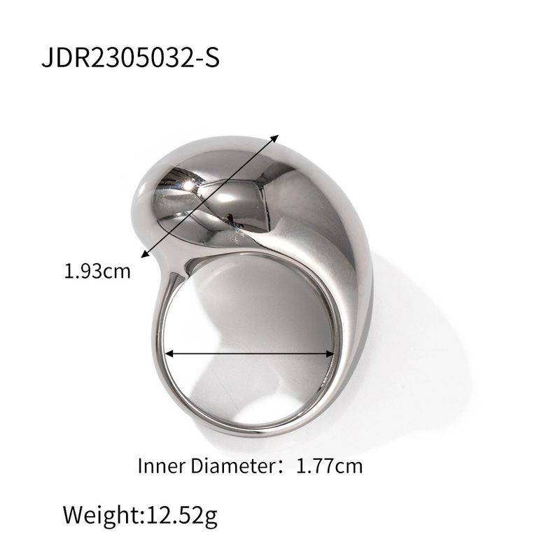 INS Network's Red Tide Flowing Gold Exaggerated Edition Edelstahl Geschlossener Ring Leichter Luxus High-End-Schmuck_voghion.com