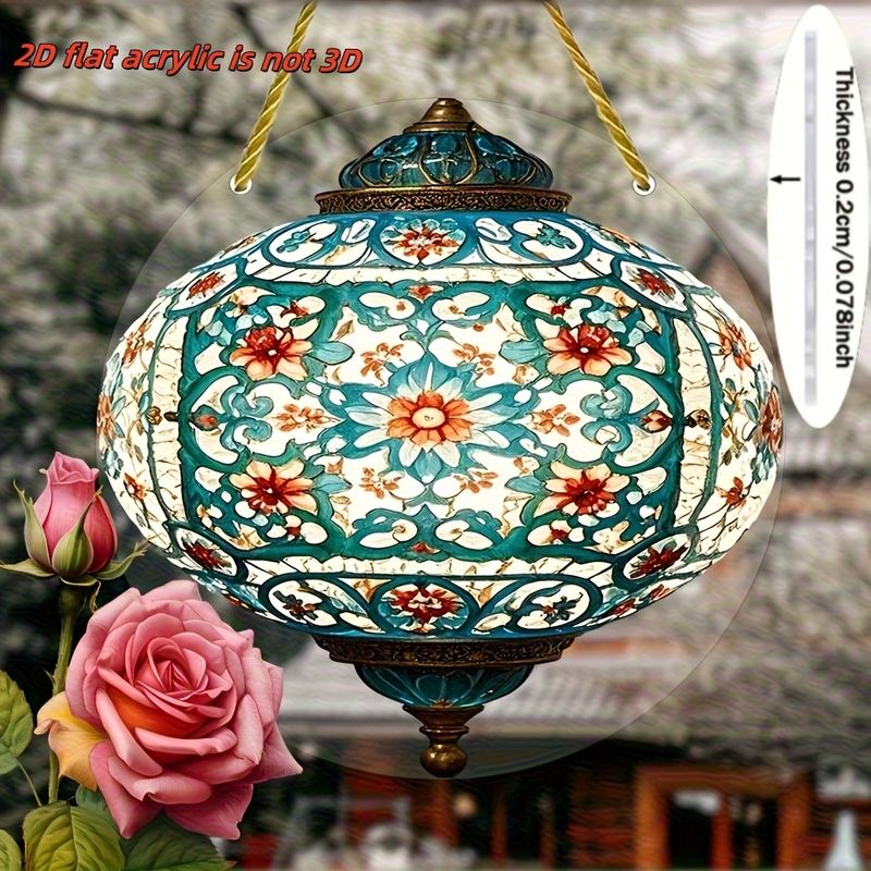 8x8in Boho Runder Sonnenfänger - Acryl Wanddekoration für Zuhause, Büro & Garten - Perfektes Urlaubsgeschenk_voghion.com