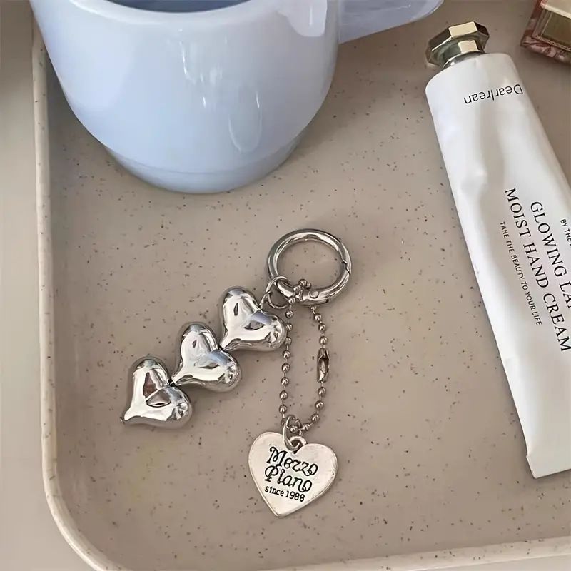 Ciondolo per borsa Design Argento Amore Perline Ciondolo Borsa Cellulare Decorazione Ciondolo Personalità Moda Portachiavi Accessori_voghion.com