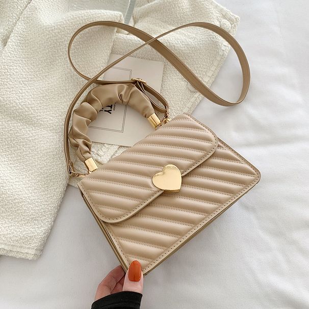 Fashionable texture pleated hand 2024 spring single shoulder crossbody fashion women's this year trendy small square_voghion.com