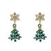 Creative and interesting Christmas tree pendant earrings new female fashion niche design Christmas versatile earrings_voghion.com