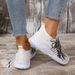 Damen Basketballschuhe Tennisschuhe Wanderschuhe Sneakers Canvas Gummisohle Leicht zu reinigendes Schuhwerk_voghion.com
