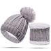 cappello lavorato a maglia caldo cappello di lana autunno e inverno più velluto ispessito sciarpa cappello set speciale cappello pullover_voghion.com
