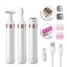 Kit per la cura della pelle femminile 3 in 1: rifinitore elettrico per bikini, modellatore per sopracciglia e depilatorio per il viso, indolore e impermeabile per la cura completa del corpo._voghion.com