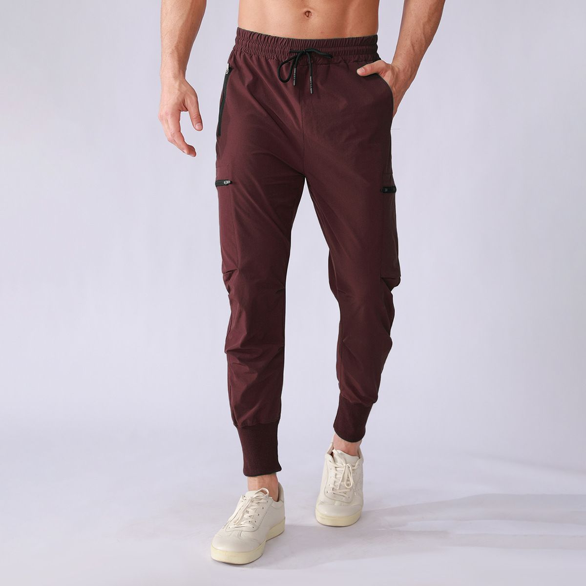 Men's Quick-Dry Tactical Joggers - Multi-Pocket Workout Pants For Running & Training (Elastic Cuffs Drawstring Waist Lightweight Fabric S-3XL)_voghion.com