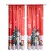 Christmas Print Curtains – Semi-Sheer Holiday Window Decor With Festive Snow Scene & Gift Patterns (140x220cm, Polyester, Ready-to-Hang)_voghion.com