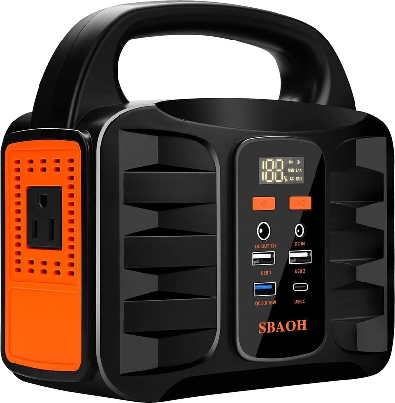 50W Portable Power Station,155Wh 42000mAh AC DC Port,Used For Home Backup,Outdoor RV Camping, Emergency Lithium Battery Power Outage, No Solar Panel_voghion.com