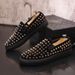 Personalized And Korean Version, Trendy Rivet Shoe Covers, Versatile Lazy Shoes, Fashionable Men's Loafers, Casual Shoes_voghion.com
