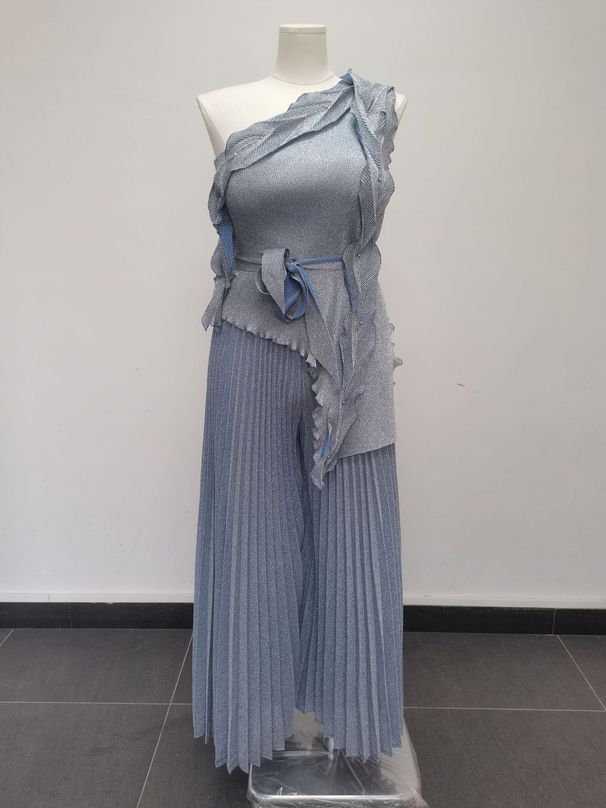 Women's Clothing Banquet Off Shoulder Light Luxury High End Dress Two Piece Suit_voghion.com