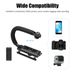 Universal Photoraphy Handheld Vlo Stand Stabilizer Kit LED Liht Microphone Remote Shutter Phone Camera Video_voghion.com