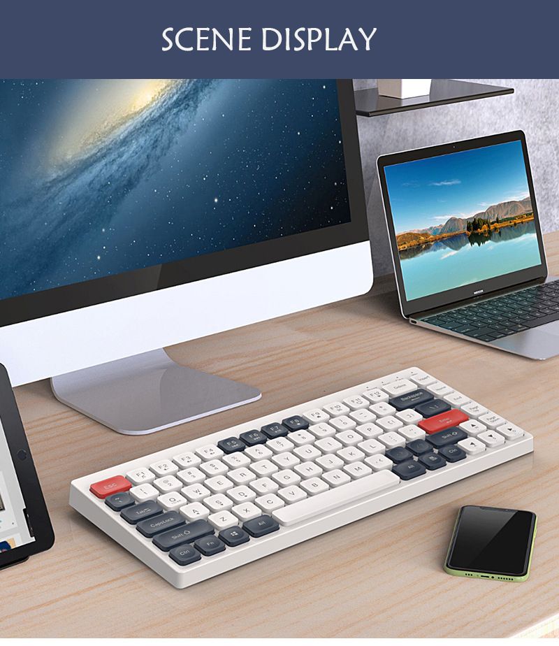 Nuovo tablet portatile ricaricabile Bluetooth wireless 2.4G per la terza simulazione d'esame, mini tastiera a pellicola, computer desktop, punto transfrontaliero_voghion.com