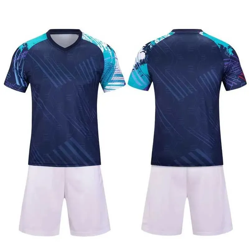 Uniformen Benutzerdefinierte Fußball-Trainingskleidung Erwachsene und Kinder Kleidung Männer Jungen Fußball Kleidung Sets Kurzarm Druck_voghion.com