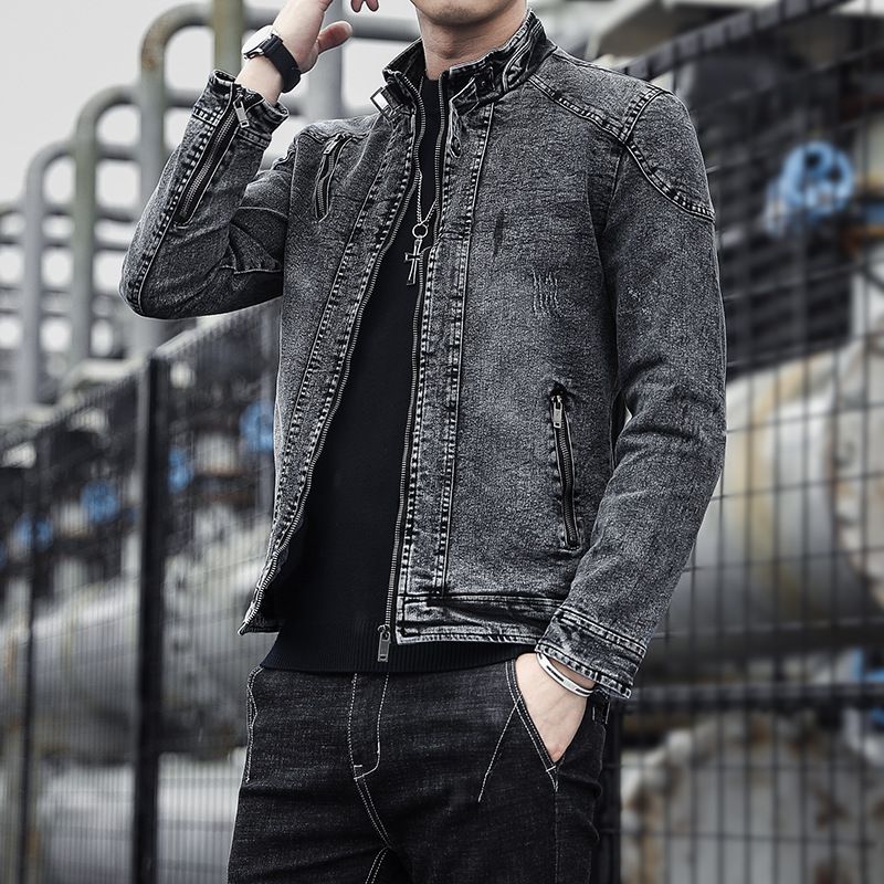 Herenkleding Nieuwe jas Heren herfst- en winterstijl Trendy katoenen slim heren retro denim jas Kleding Jeugd_voghion.com