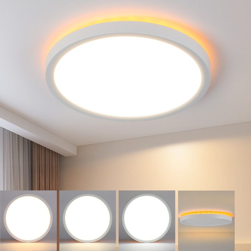 Deckenlampe LED Deckenleuchte Flach - Schlafzimmerlampe 22CM Badezimmerlampe 18W Küchenlampe Schlafzimmer Flurlampe Badlampe 3000K - 6500K_voghion.com