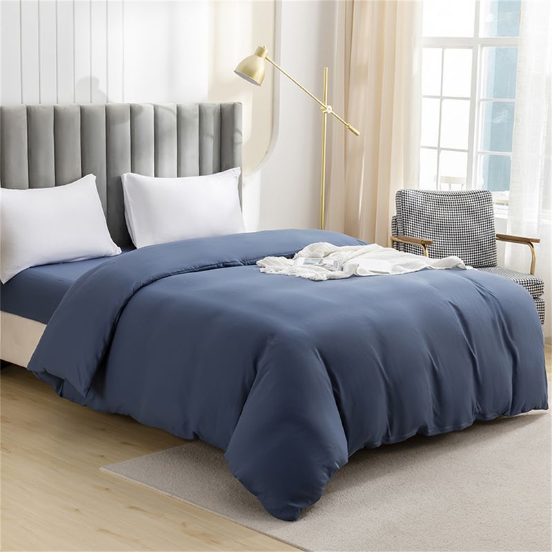 Housse de couette unie, 1 pièce, en polyester doux, texture velours fraisé_voghion.com