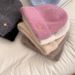 Xiangfang capelli di coniglio grigio lavorato a maglia viso da donna autunnale e invernale che mostra un piccolo cappello freddo in pile antivento caldo_voghion.com