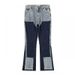 Herrenbekleidung High Street Washed Distressed Stitching Logging Jeans Herren Retro Modetrend Tintenspritzer Print Hose mit weitem Bein_voghion.com