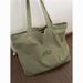 Canvas Workwear Shoulder Commuter Bag, Summer Simple Korean Large Capacity Bag_voghion.com