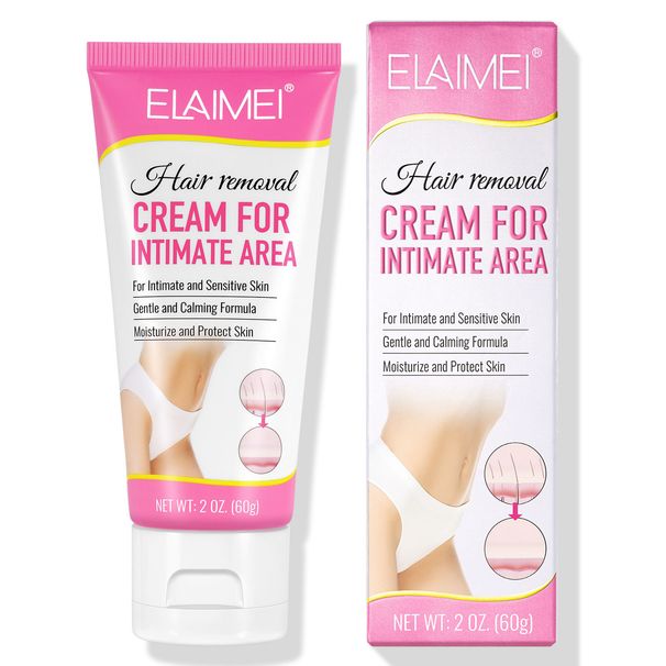 ELAIMEI Private Mild Non irritating Hair Removal Cream 60g of whole body, armpits, and leg hair_voghion.com